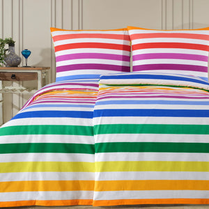 100% Baumwolle Biber Bettwäsche - Rainbow Shine