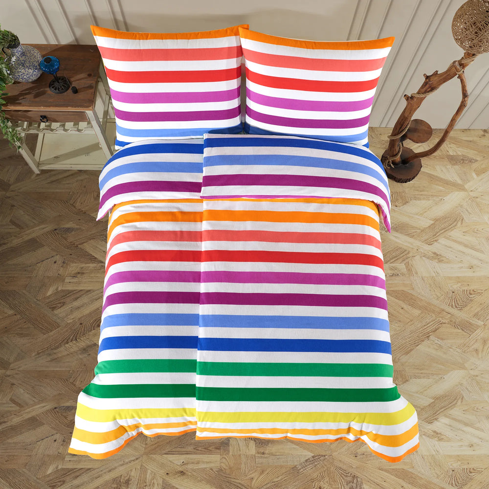 100% Baumwolle Biber Bettwäsche - Rainbow Shine