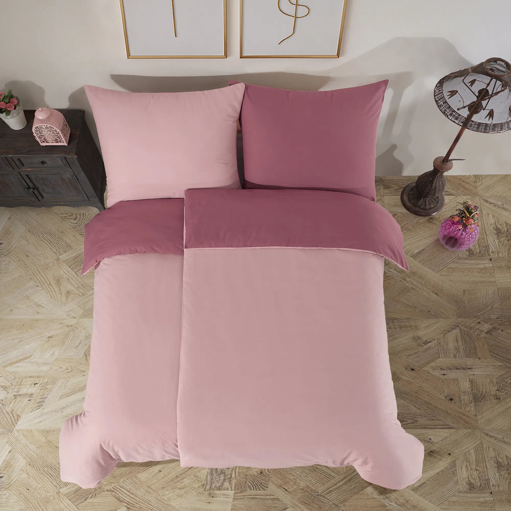 100% Baumwolle A-B Renforcé Bettwäsche - Rose