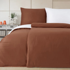 100% Baumwolle A-B Satin Bettwäsche - Russet