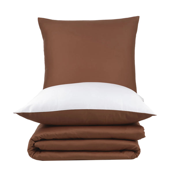 100% Baumwolle A-B Satin Bettwäsche - Russet