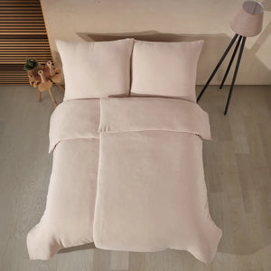 100% Baumwolle Unifabre Musselin Bettwäsche - Sand-Shell