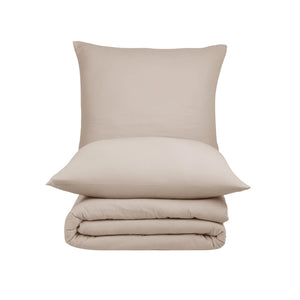 100% Baumwolle Unifabre Musselin Bettwäsche - Sand-Shell