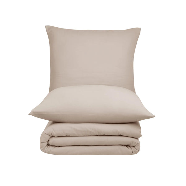 100% Baumwolle Unifabre Musselin Bettwäsche - Sand-Shell