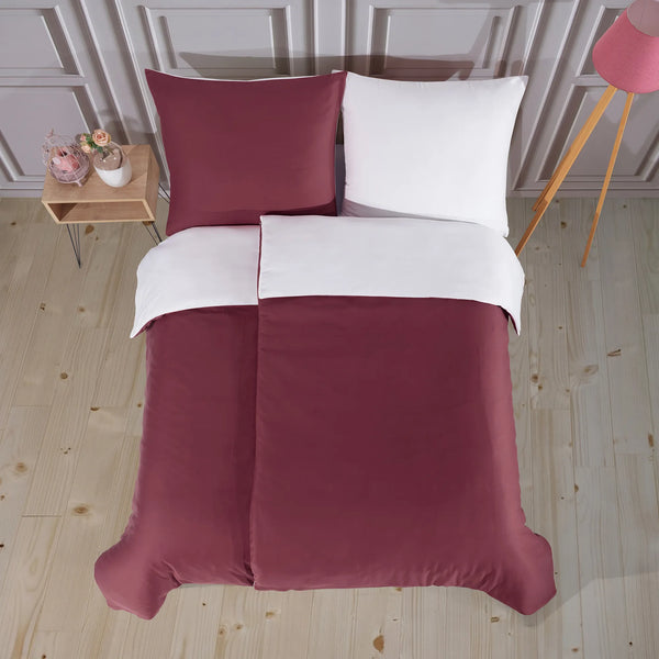 100% Baumwolle A-B Satin Bettwäsche - Sandy