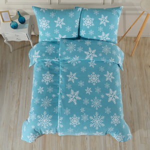 100% Baumwolle Biber Bettwäsche - Snowy