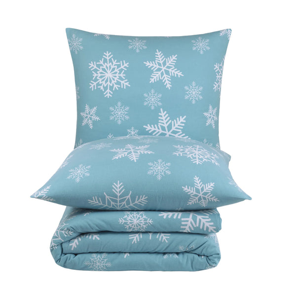 100% Baumwolle Biber Bettwäsche - Snowy