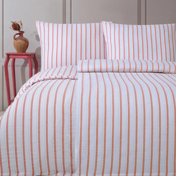 100% Baumwolle Natural Bettwäsche Vintage - Lachsfarben