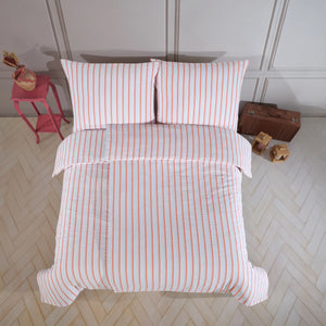 100% Baumwolle Natural Bettwäsche Vintage - Lachsfarben