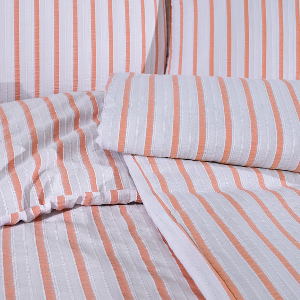 100% Baumwolle Natural Bettwäsche Vintage - Lachsfarben