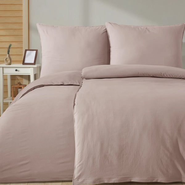 100% Baumwolle Gewaschene Bettwäsche - Stone