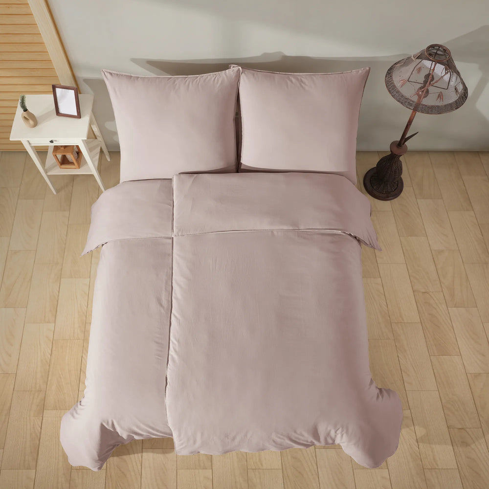 100% Baumwolle Gewaschene Bettwäsche - Stone