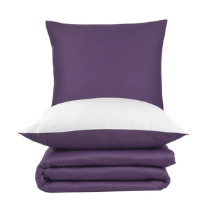 100% Baumwolle A-B Satin Bettwäsche - Violett
